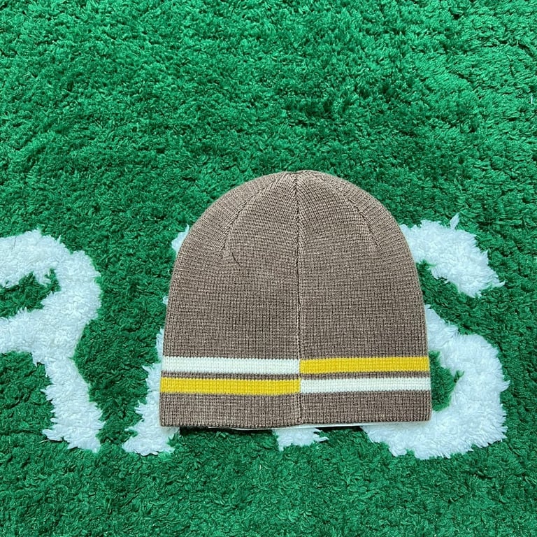 Corteiz Knit Stripe Beanie Brown - 3