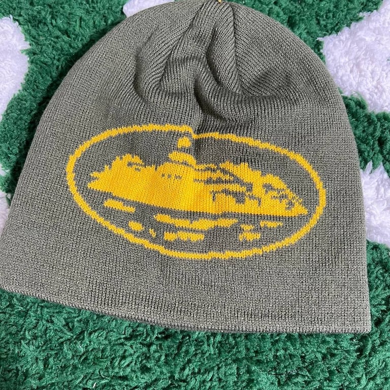 Corteiz Alcatraz Beanie Army Green - 5
