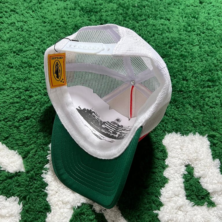 Corteiz Alcatraz Trucker Hat Red/Green - 3