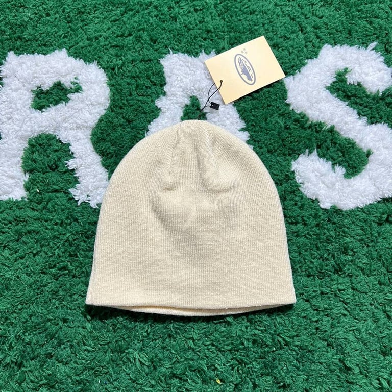 Corteiz Small Logo Beanie Beige - 9