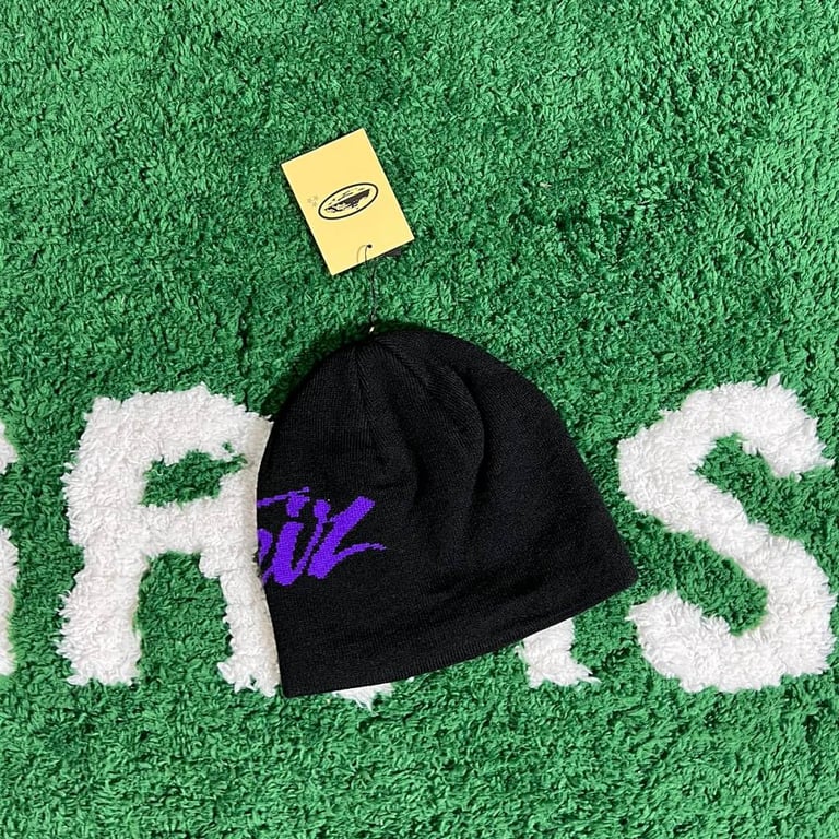 Corteiz Script Beanie Black Purple - 5