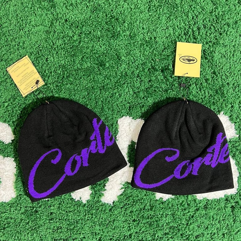 Corteiz Script Beanie Black Purple - 6