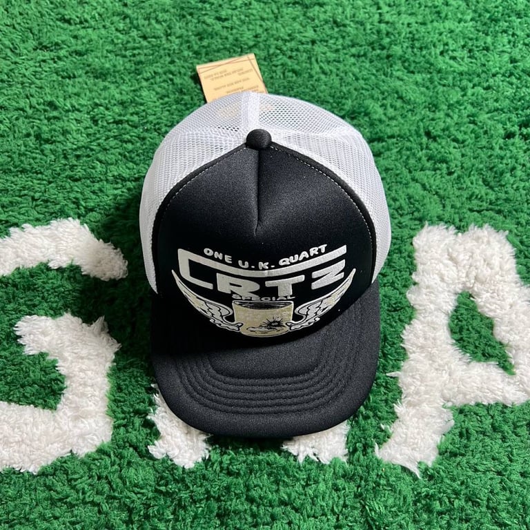 Corteiz One U.K. Quart Trucker Hat Black/White - 11