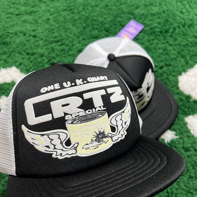 Corteiz One U.K. Quart Trucker Hat Black/White - 8