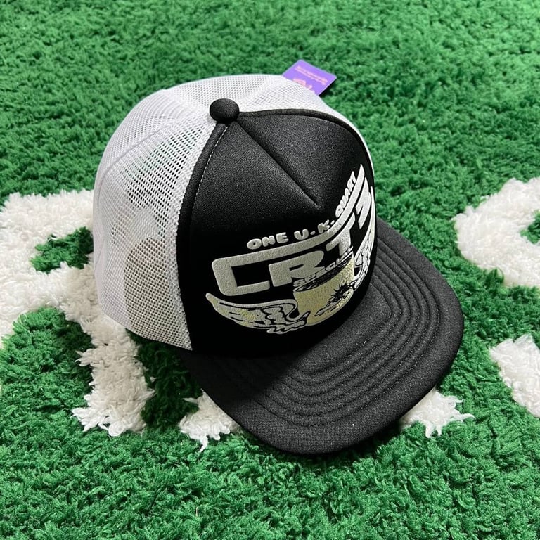 Corteiz One U.K. Quart Trucker Hat Black/White - 9