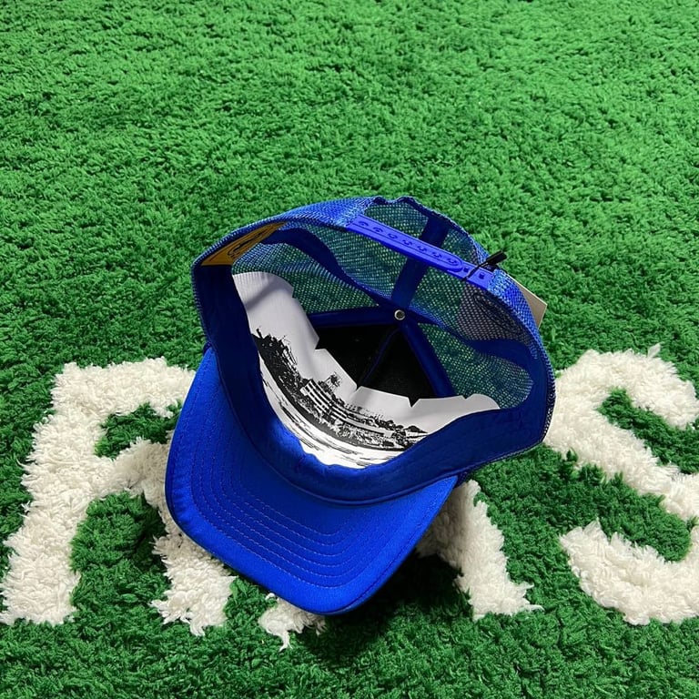 Corteiz Wing Chi'ban Trucker Hat Black Blue - 7