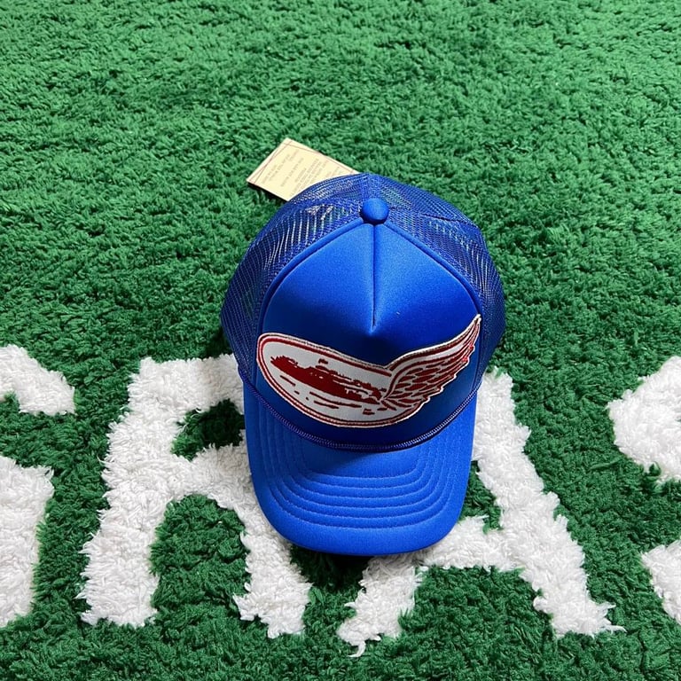 Corteiz Wing Chi'ban Trucker Hat Black Blue - 9