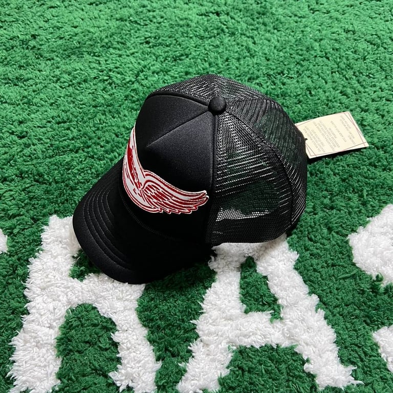 Corteiz Wing Chi'ban Trucker Hat Black Blue - 10
