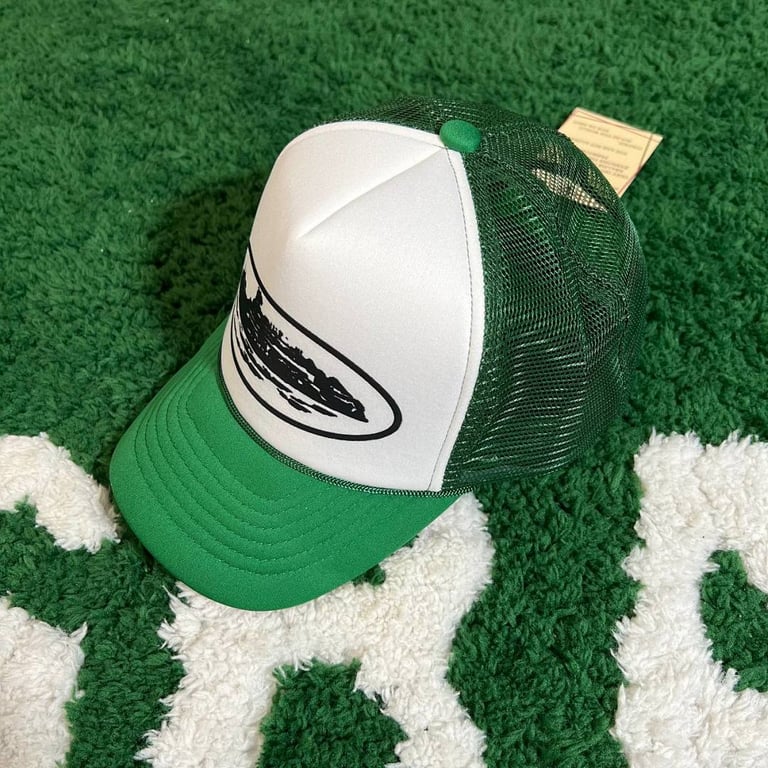 Corteiz Alcatraz Trucker Hat White/Green - 2