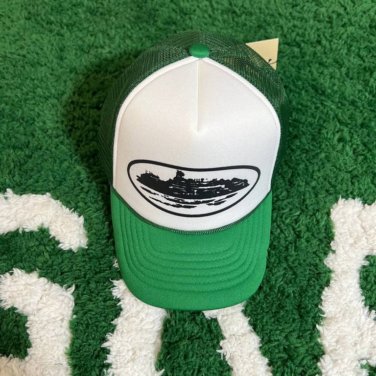 Corteiz Alcatraz Trucker Hat White/Green - 8