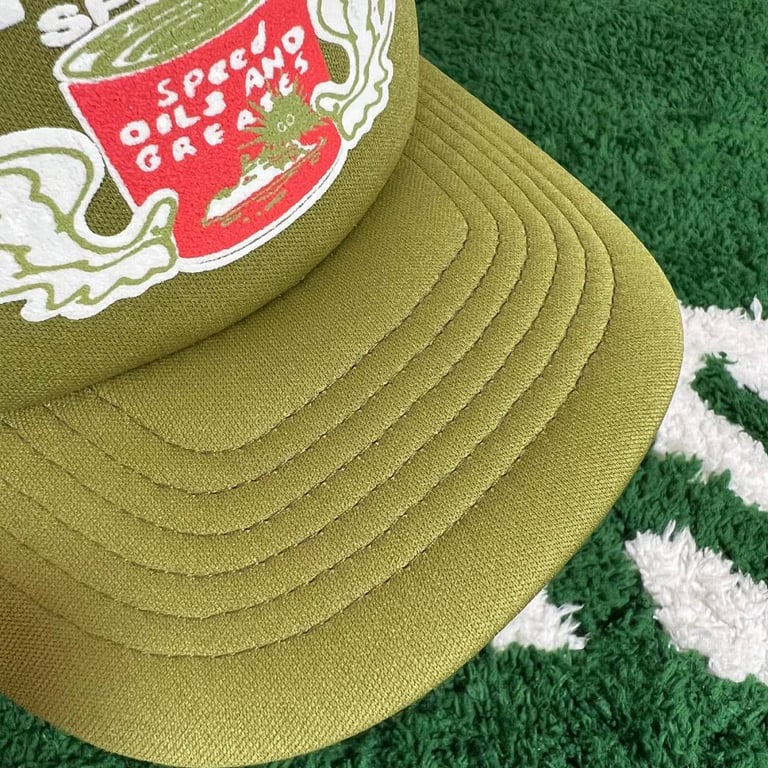 Corteiz Special Speed Oils Trucker Hat Green - 8