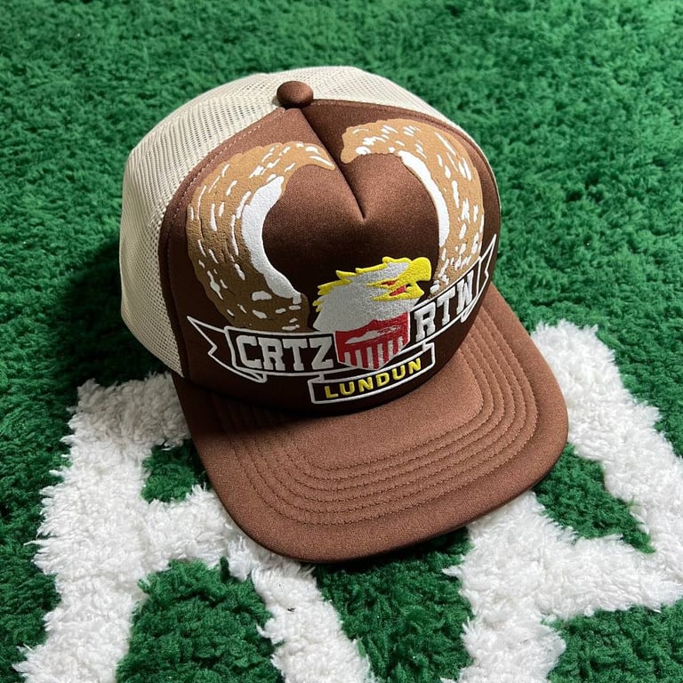 Corteiz Eagle Trucker Hat Brown - 6