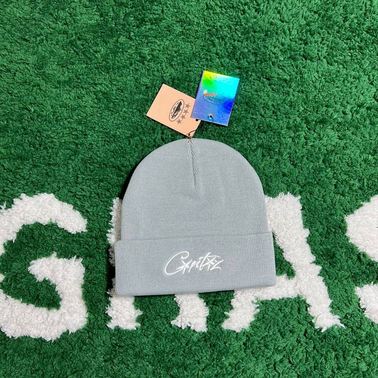 Corteiz Embroidery Beanie Grey/Yellow - 12