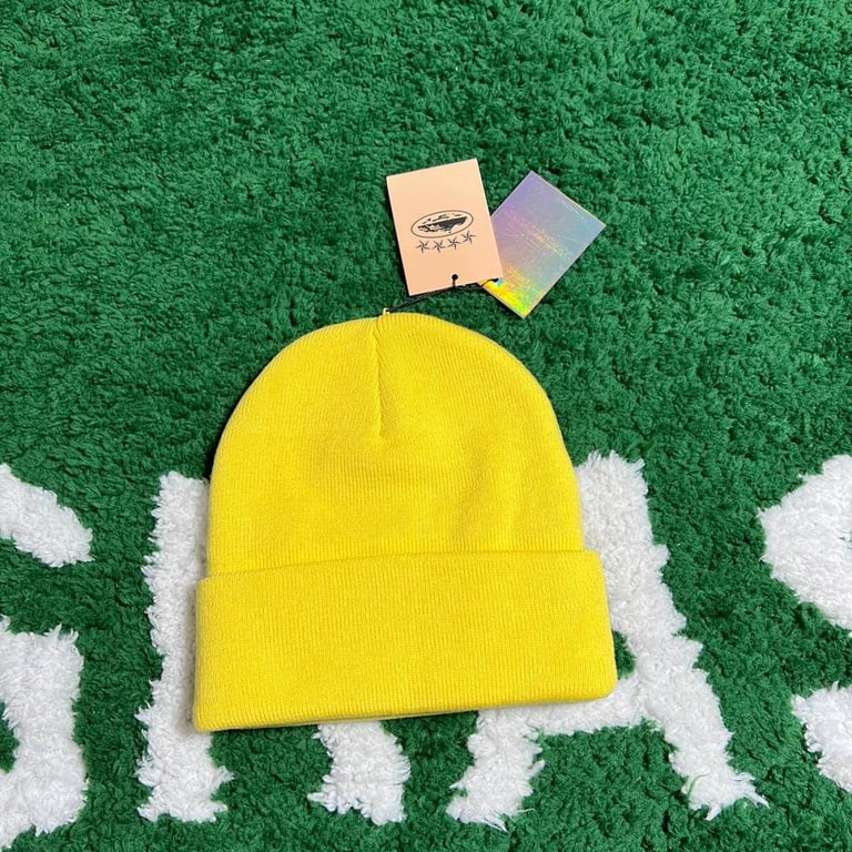 Corteiz Embroidery Beanie Grey/Yellow - 4