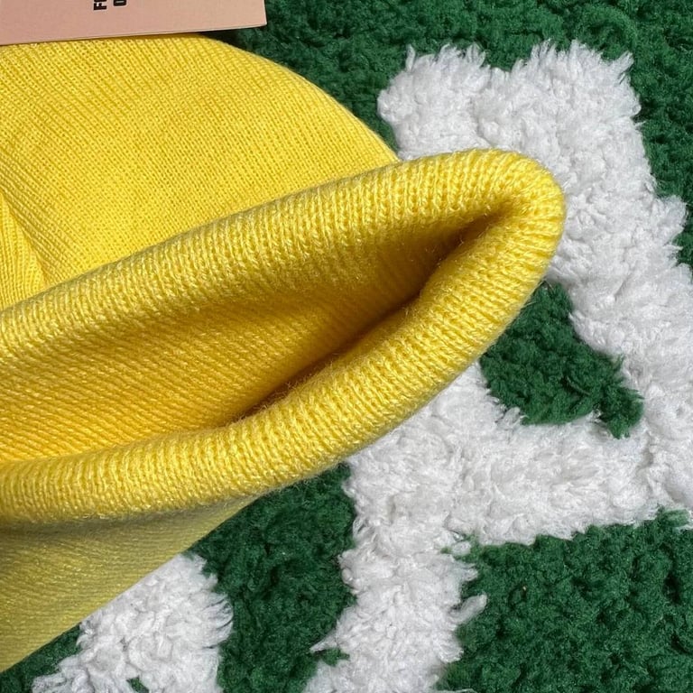 Corteiz Embroidery Beanie Grey/Yellow - 5