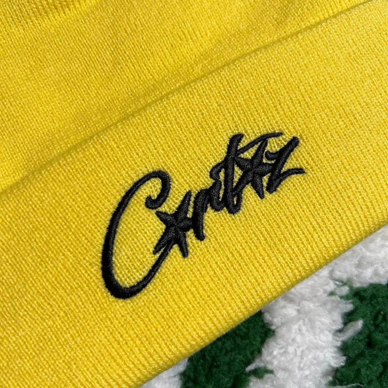 Corteiz Embroidery Beanie Grey/Yellow - 9