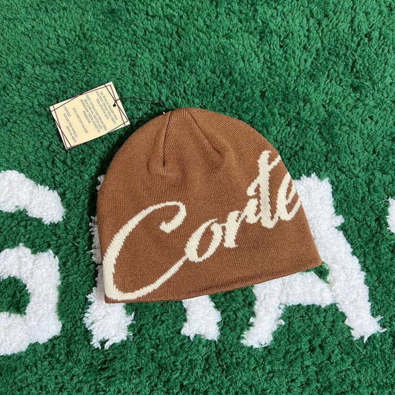 Corteiz Script Beanie Brown - 2