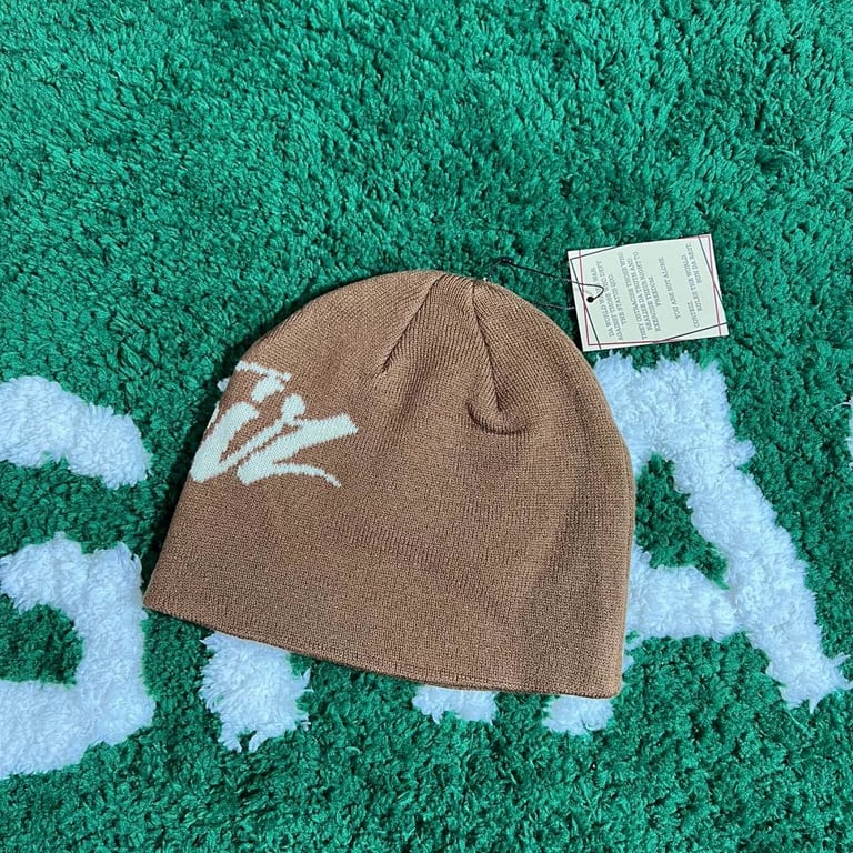 Corteiz Script Beanie Brown - 3