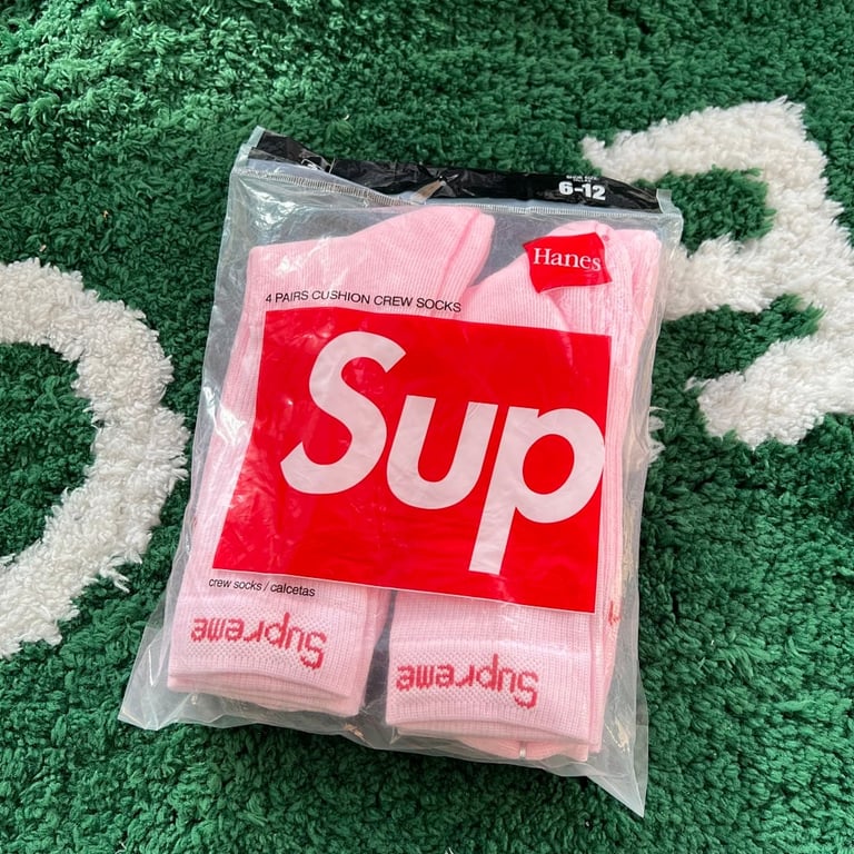 Supreme x Hanes Crew Socks 4-Pack - 7