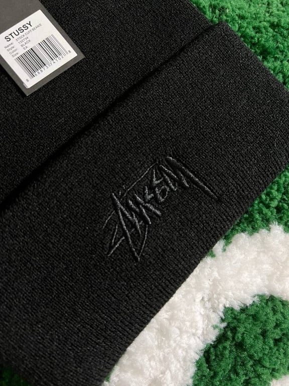 Stüssy Stock Cuff Beanie Black - 3