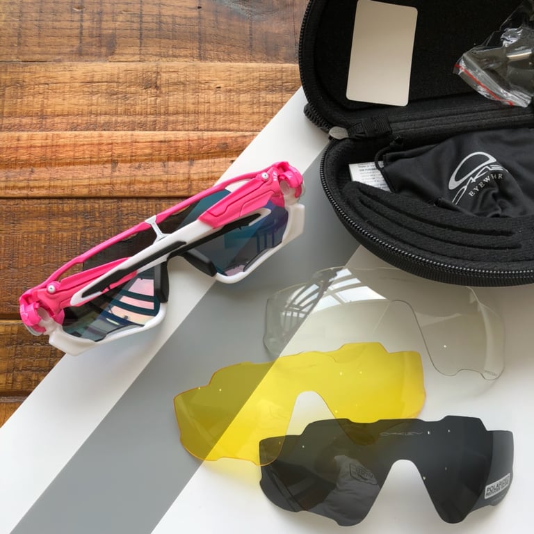 Oakley Jawbreaker OO9270 Pink White Sunglasses - 7