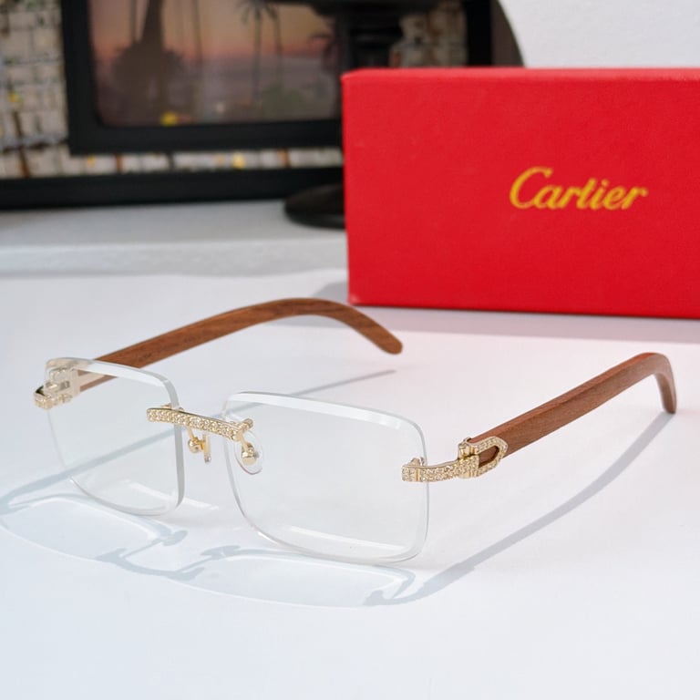 Cartier CT0012 Rimless Wood Sunglasses - 4