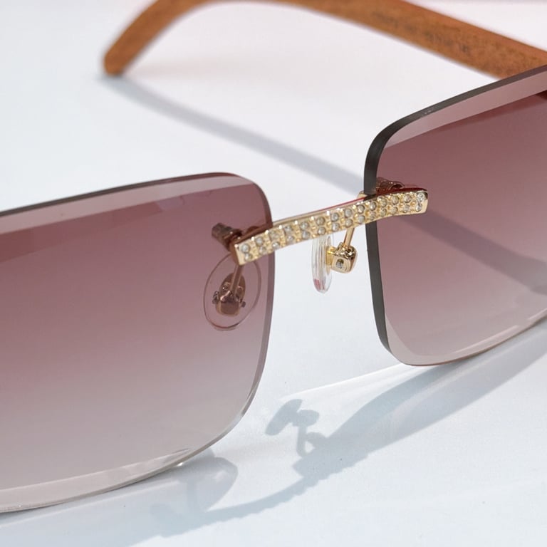 Cartier CT0012 Rimless Wood Sunglasses - 6