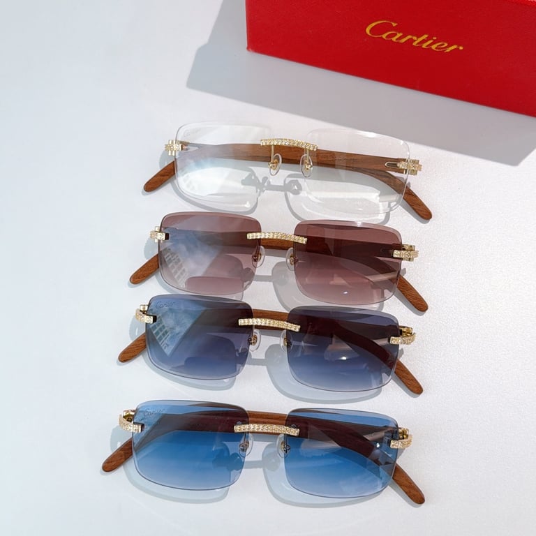 Cartier CT0012 Rimless Wood Sunglasses - 9