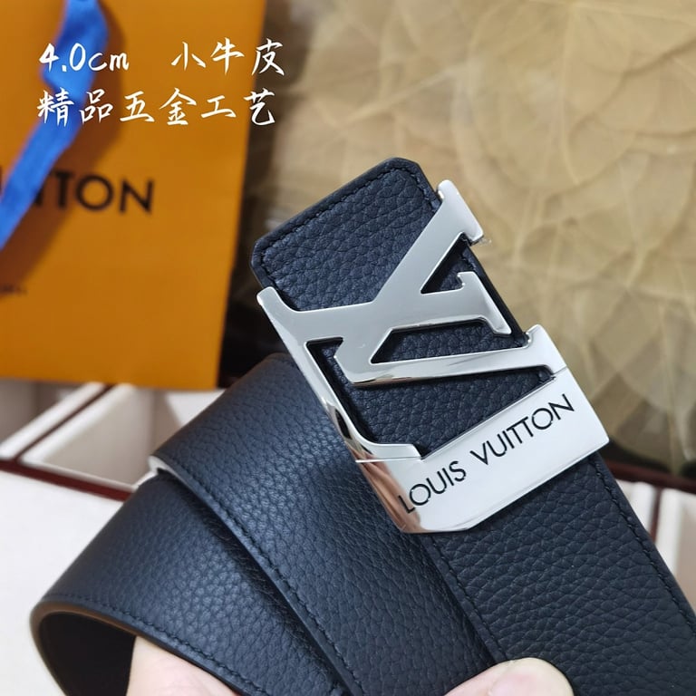 Louis Vuitton LV Initiales Belt Black Silver - 5