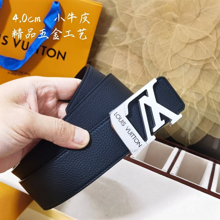 Louis Vuitton LV Initiales Belt Black Silver - 6
