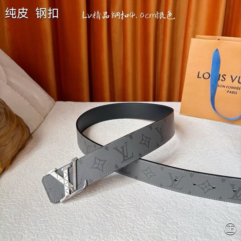 Louis Vuitton Monogram Eclipse Belt Silver Buckle - 3