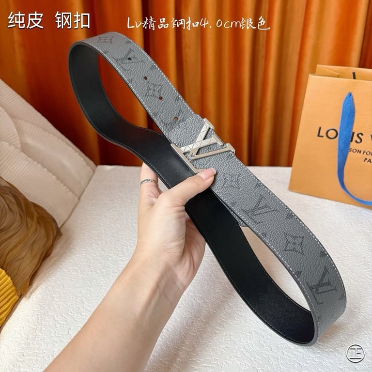 Louis Vuitton Monogram Eclipse Belt Silver Buckle - 5