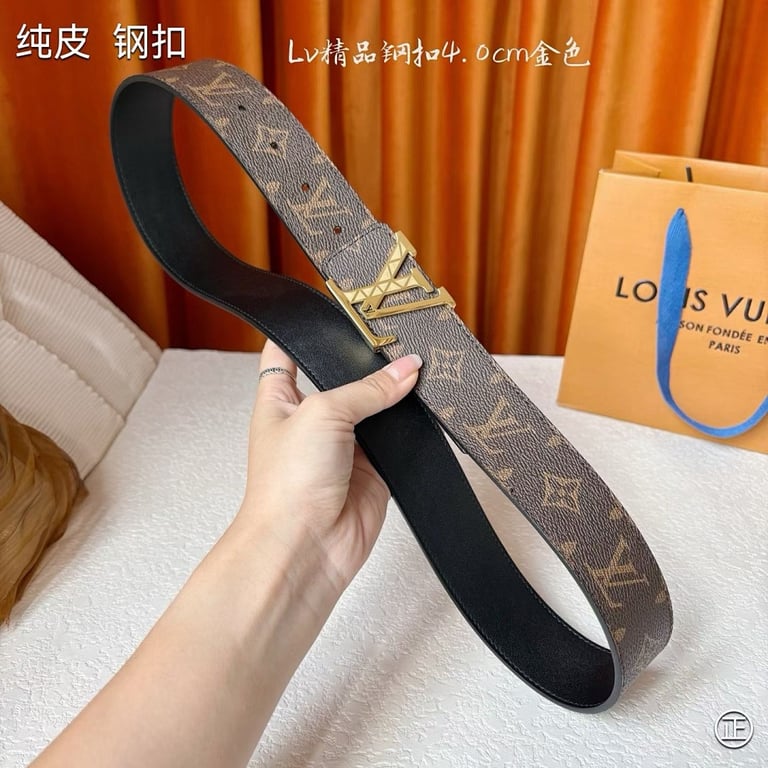 Louis Vuitton Monogram Belt Gold Buckle 40mm - 2