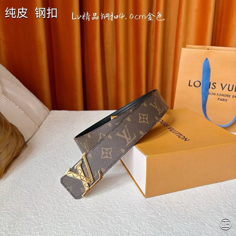 Louis Vuitton Monogram Belt Gold Buckle 40mm - 3