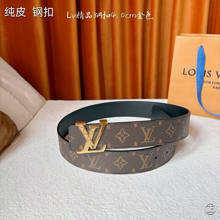 Louis Vuitton Monogram Belt Gold Buckle 40mm - 4