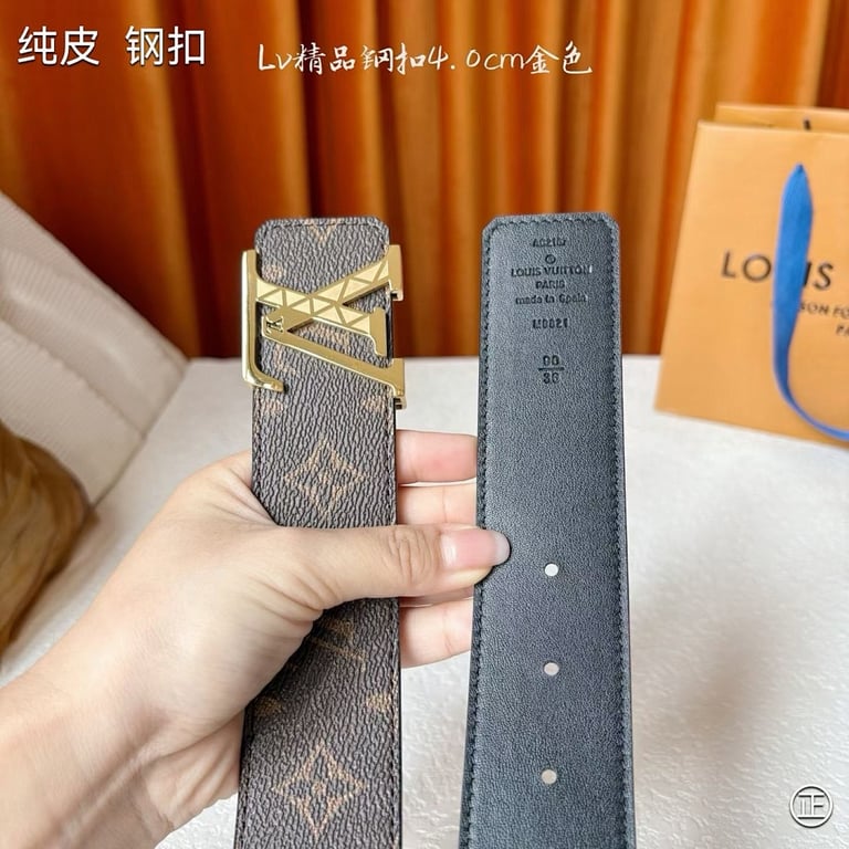 Louis Vuitton Monogram Belt Gold Buckle 40mm - 6