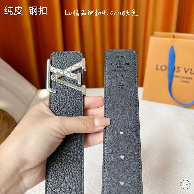Louis Vuitton Monogram Belt Silver Buckle - 2