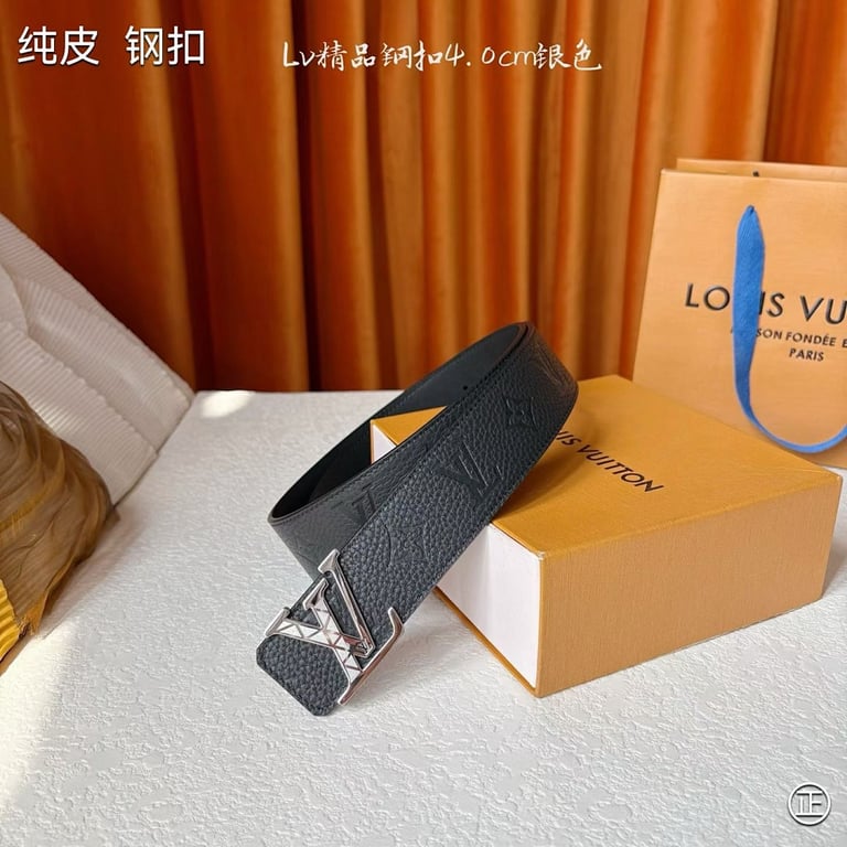 Louis Vuitton Monogram Belt Silver Buckle - 5
