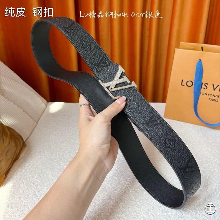 Louis Vuitton Monogram Belt Silver Buckle - 6
