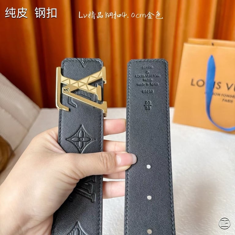 Louis Vuitton Initiales 40mm Monogram Belt Black Gold - 2