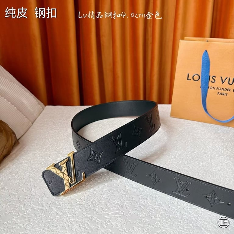 Louis Vuitton Initiales 40mm Monogram Belt Black Gold - 3
