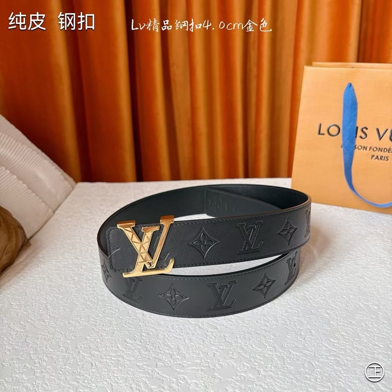 Louis Vuitton Initiales 40mm Monogram Belt Black Gold - 4