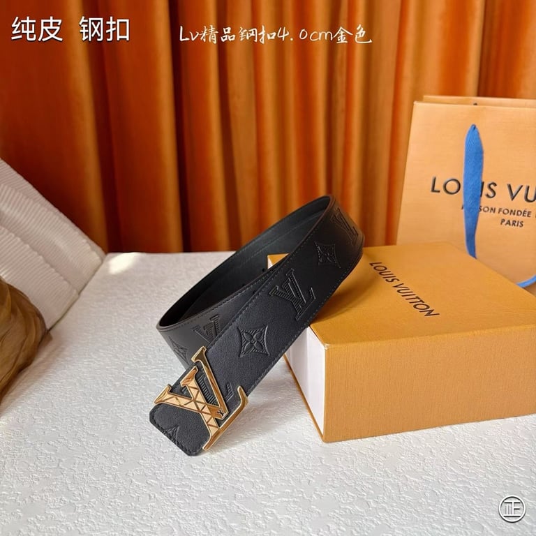 Louis Vuitton Initiales 40mm Monogram Belt Black Gold - 5