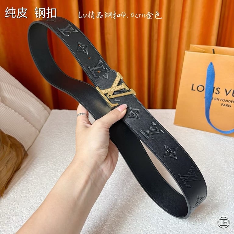 Louis Vuitton Initiales 40mm Monogram Belt Black Gold - 6