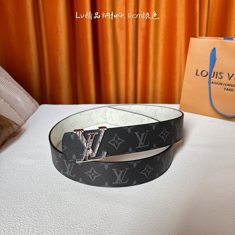 Louis Vuitton Monogram Eclipse Reversible Belt Silver Buckle - 3