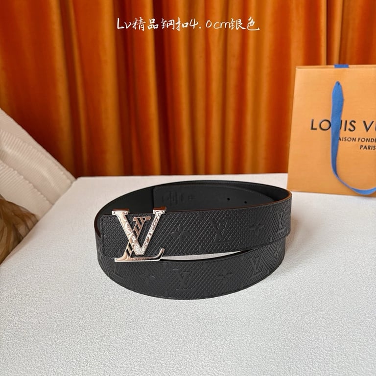 Louis Vuitton Monogram Belt Silver Buckle 40mm - 3