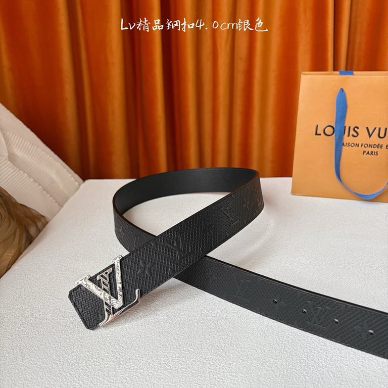 Louis Vuitton Monogram Belt Silver Buckle 40mm - 4
