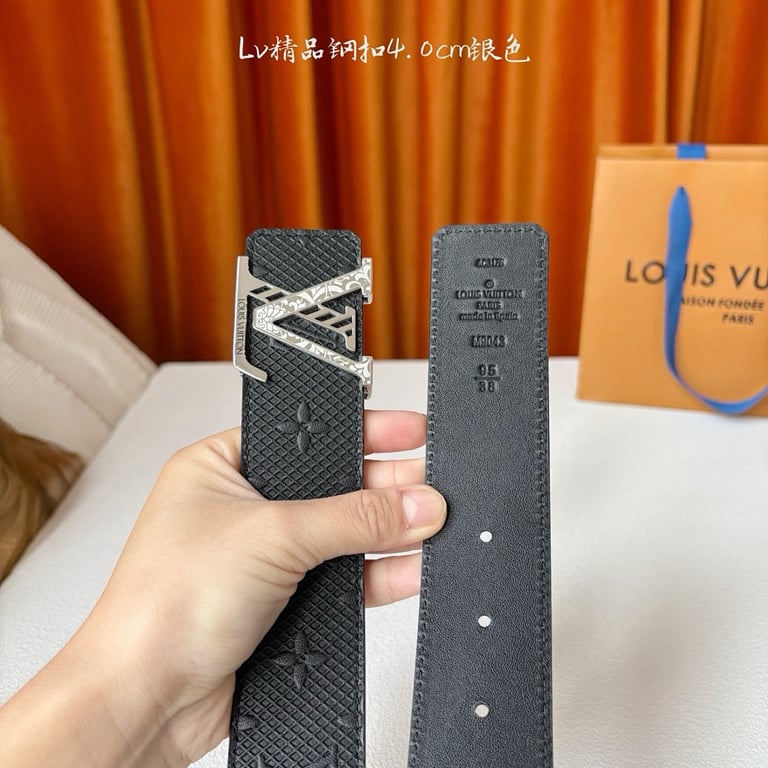 Louis Vuitton Monogram Belt Silver Buckle 40mm - 5