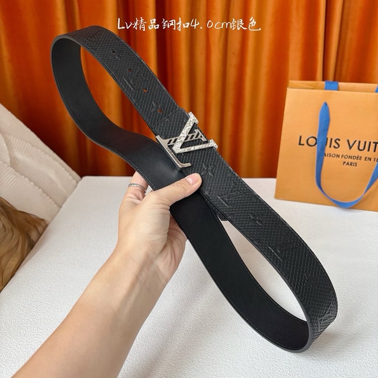 Louis Vuitton Monogram Belt Silver Buckle 40mm - 6