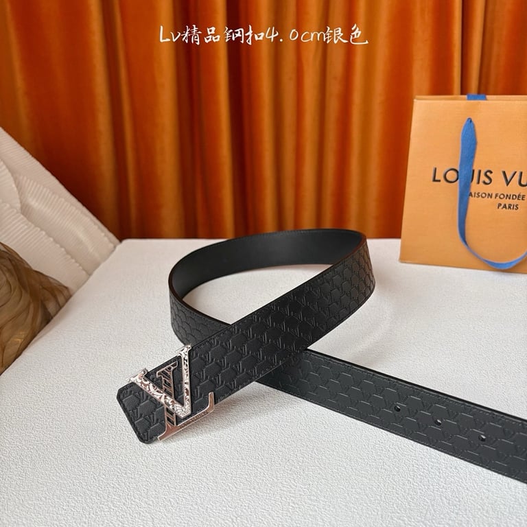 Louis Vuitton Monogram Engraved Buckle Belt 4.0cm - 4